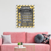 de heer ONEderful Chalkboard Poster | Eerste verja Canvas Afdruk (Insitu (Woonkamer))