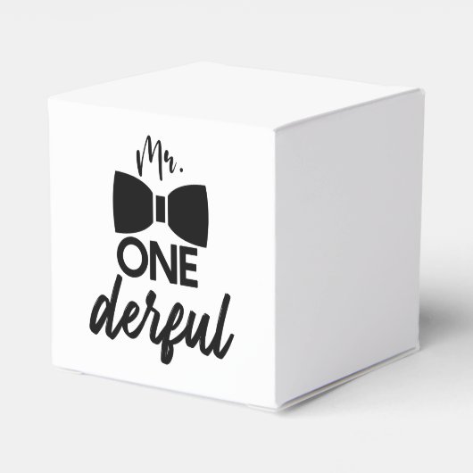 de heer ONEderful de heer Wonderful First 1st Birt Bedankdoosjes (Achterkant)