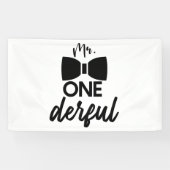 de heer ONEderful de heer Wonderful First 1st Birt Spandoek (Horizontaal)