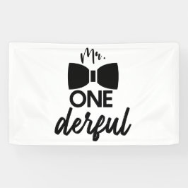 de heer ONEderful de heer Wonderful First 1st Birt Spandoek
