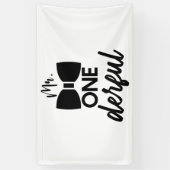 de heer ONEderful de heer Wonderful First 1st Birt Spandoek (Verticaal)