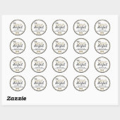 De heer Onederful First Birthday Black en Gold Ronde Sticker (Vel)