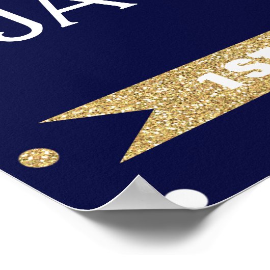 De heer Onederful First Birthday Party welkomstbor Poster (Hoek)