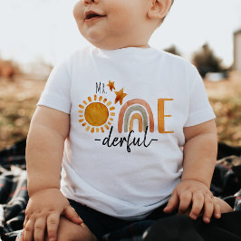 de heer Onederful First Birthday Rainbow en Sun Pa