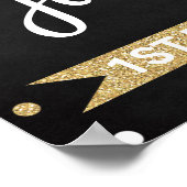 De heer Onederful First Birthday Welkomstteken Poster (Hoek)