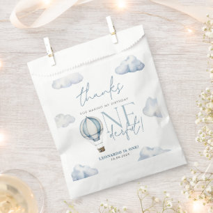 de heer ONEderful Hot Air Ballon Boy 1st Birthday  Bedankzakje