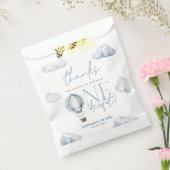 de heer ONEderful Hot Air Ballon Boy 1st Birthday  Bedankzakje (Gezegeld)