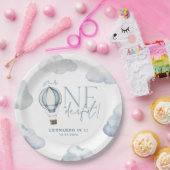 de heer ONEderful Hot Air Ballon Boy 1st Birthday  Papieren Bordje (Feest)