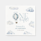 de heer ONEderful Hot Air Ballon Boy 1st Birthday  Servet (Voorkant)