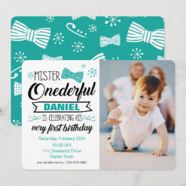 de heer Onederful Invitation Kaart