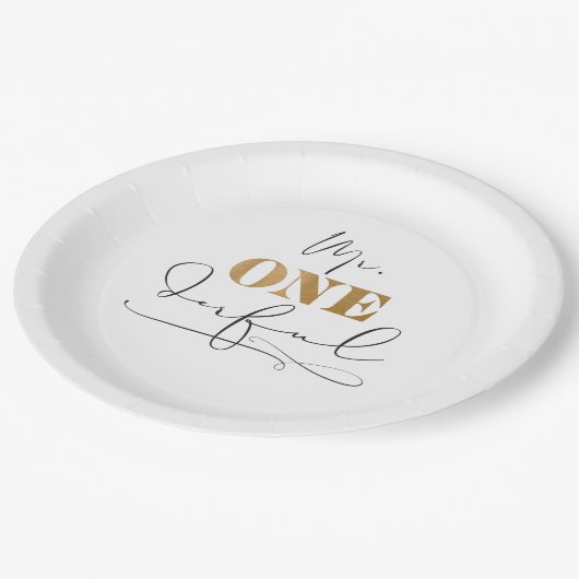 de heer Onederful Paper Borden Papieren Bordje (Gekanteld)