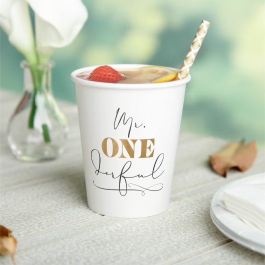 de heer Onederful Paper Cups Papieren Bekers (Insitu)
