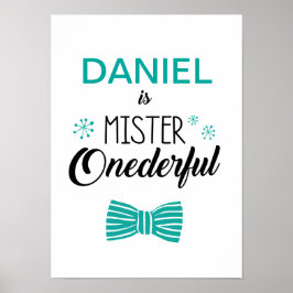 de heer Onederful Party Sign Poster