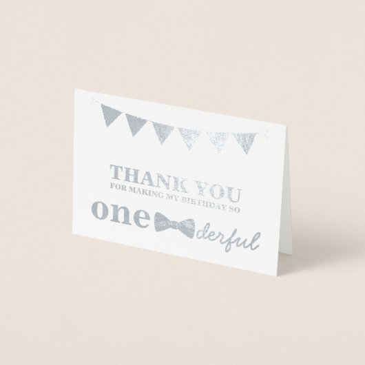 De heer Onederful Real Folie Dank u wel Folie Kaarten (Voorkant)