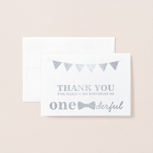 De heer Onederful Real Folie Dank u wel Folie Kaarten (Voorkant met envelop)