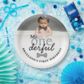 de heer Onederful Silver Birthday Paper Borden Papieren Bordje (Feest)