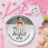 de heer Onederful Silver Birthday Paper Borden Papieren Bordje (Feest)