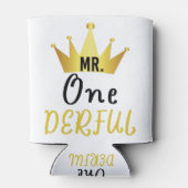 de heer Onederful T-Shirt Boys First Birthday Shir Blikjeskoeler (Achterkant)