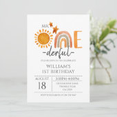 de heer Onederful Waterverf Rainbow & Sunshine Boy Kaart (Staand voorkant)