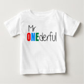 De heer Onederful Wonderful Kids Birthday T Shirt (Voorkant)