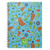 de heer Orlando Pattern Monogram Notitieboek (Voorkant)