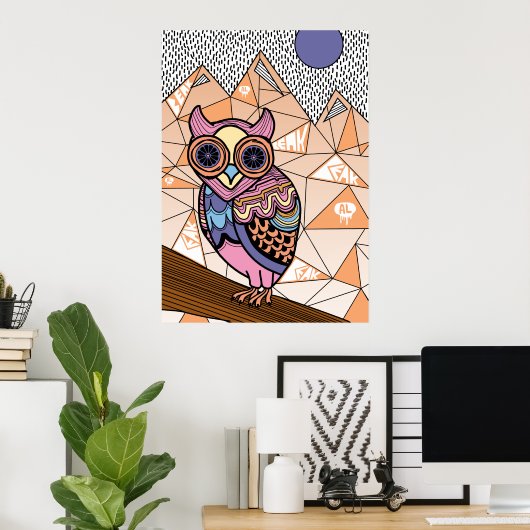 de heer Owl Art Print (Thuiskantoor)