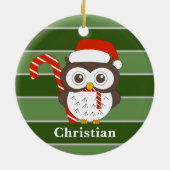 de heer Owl kerst Special Keramisch Ornament (Achterkant)