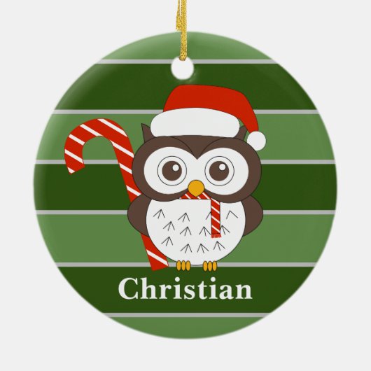 de heer Owl kerst Special Keramisch Ornament (Achterkant)