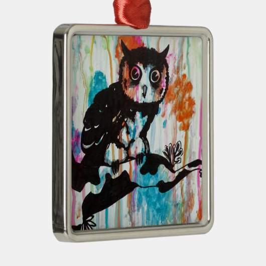 de heer Owl Metalen Ornament (Rechts)