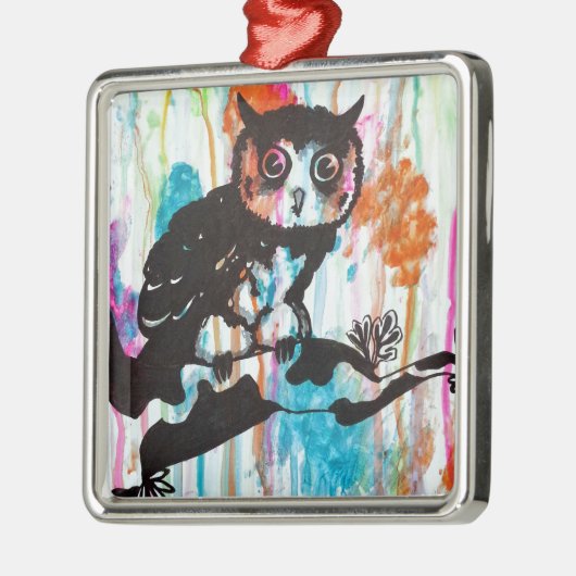 de heer Owl Metalen Ornament (Links)