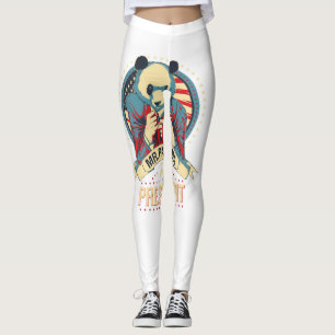de heer panda voor president leggings