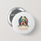 de heer panda voor president ronde button 5,7 cm (Voorkant /achterkant)