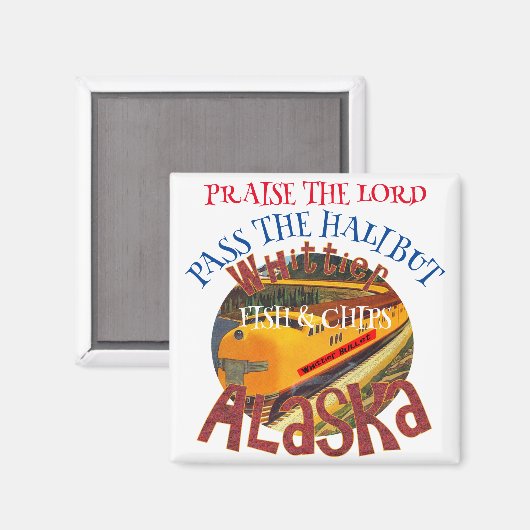 De Heer Pass the Halibut Fish & Chips Magneet (Voorkant / Achterkant)