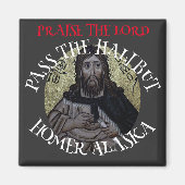 De Heer Pass the Halibut Magneet (Voorkant)