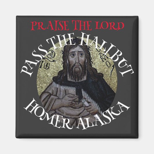 De Heer Pass the Halibut Magneet (Voorkant)