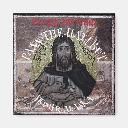 De Heer Pass the Halibut Magneet (Voorkant)