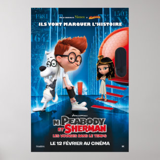 De heer Peabody & Sherman Movie Poster met Penny