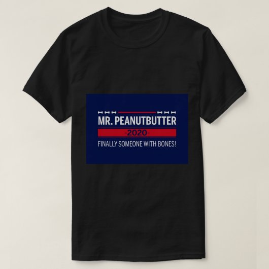 de heer Peanutboter 2020 Masker T-shirt (Design voorkant)