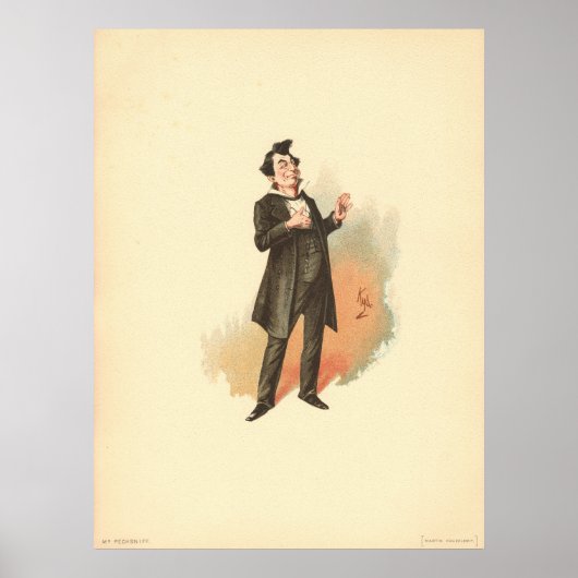 De heer Pecksniff van Kyd - Dickens' Martin Chuzzl Poster (Voorkant)