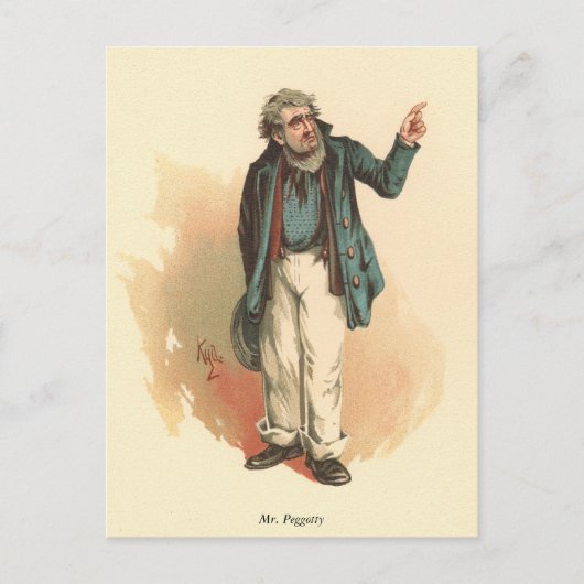 De heer Peggotty van Kyd - Dickens' David Copperfi Briefkaart (Voorkant)