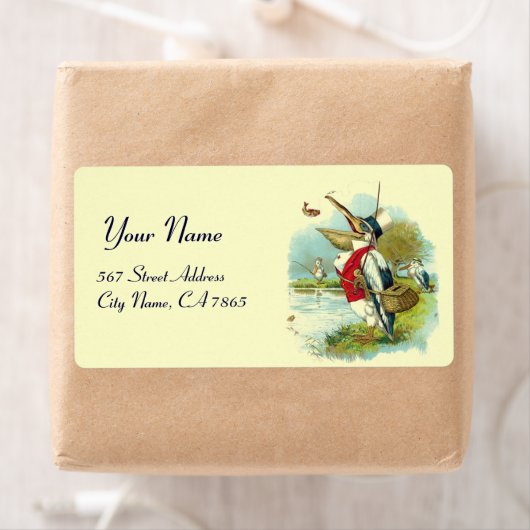 DE HEER PELICAN VIST, crème Etiket (Insitu)