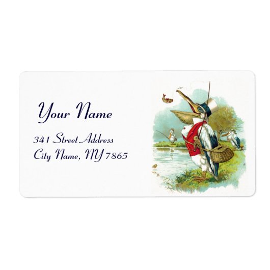 DE HEER PELICAN VIST ETIKET (Voorkant)