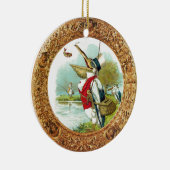 DE HEER .PELICAN VIST GOLD FOTO-TEMPLATE KERAMISCH ORNAMENT (Rechts)