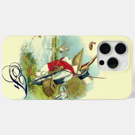 DE HEER PELICAN VIST MONOGRAM, room Case-Mate iPhone Case (Achterkant (horizontaal))