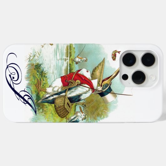 DE HEER PELICAN VIST MONOGRAM, wit Case-Mate iPhone Case (Achterkant (horizontaal))