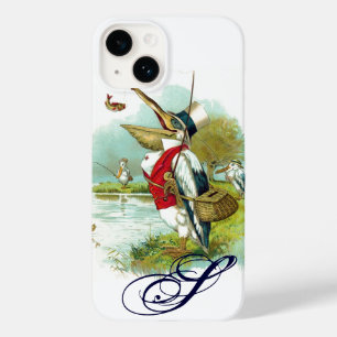 DE HEER PELICAN VIST MONOGRAM, wit Case-Mate iPhone Case