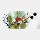 DE HEER PELICAN VIST MONOGRAM, wit Case-Mate iPhone Case (Achterkant (horizontaal))