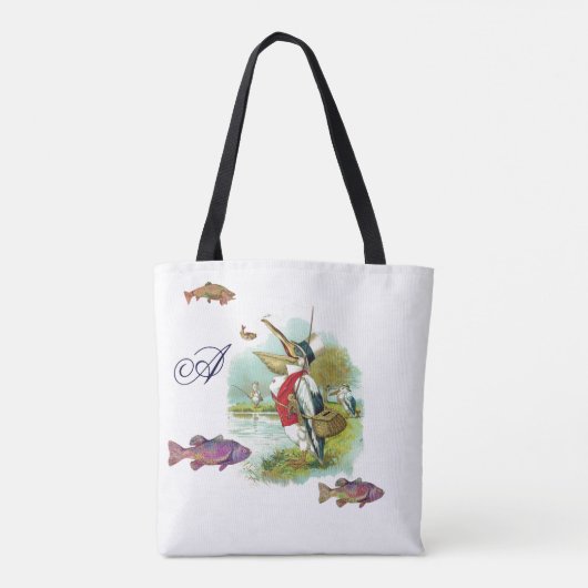 DE HEER PELICAN VIST TROUTS MONOGRAM Fishing Tote Bag (Achterkant)