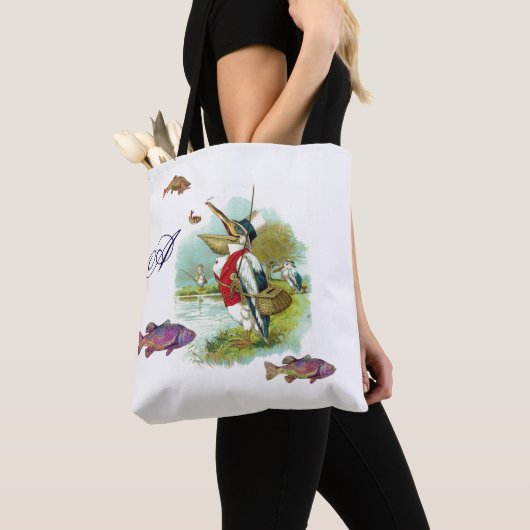 DE HEER PELICAN VIST TROUTS MONOGRAM Fishing Tote Bag (Dichtbij)