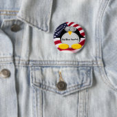De heer Penguin - God Bless America Ronde Button 5,7 Cm (In situ)